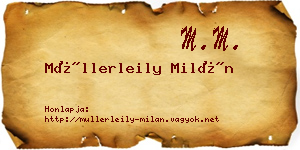 Müllerleily Milán névjegykártya